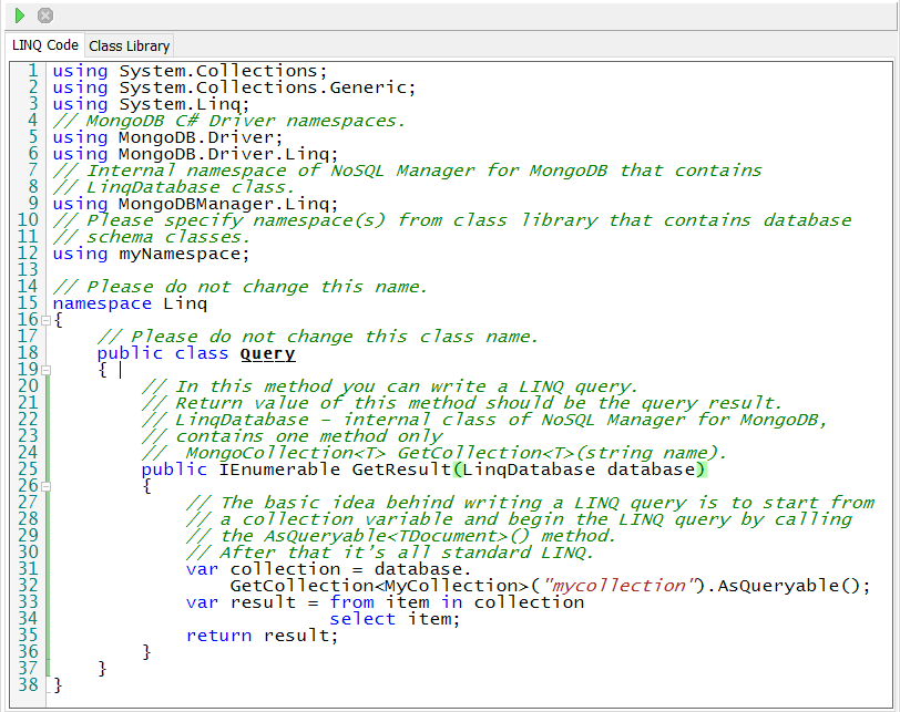 LINQ Query Editor